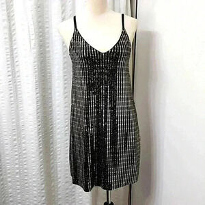 Candies Black gold shimmer Mini Dress Cocktail Party Date Night